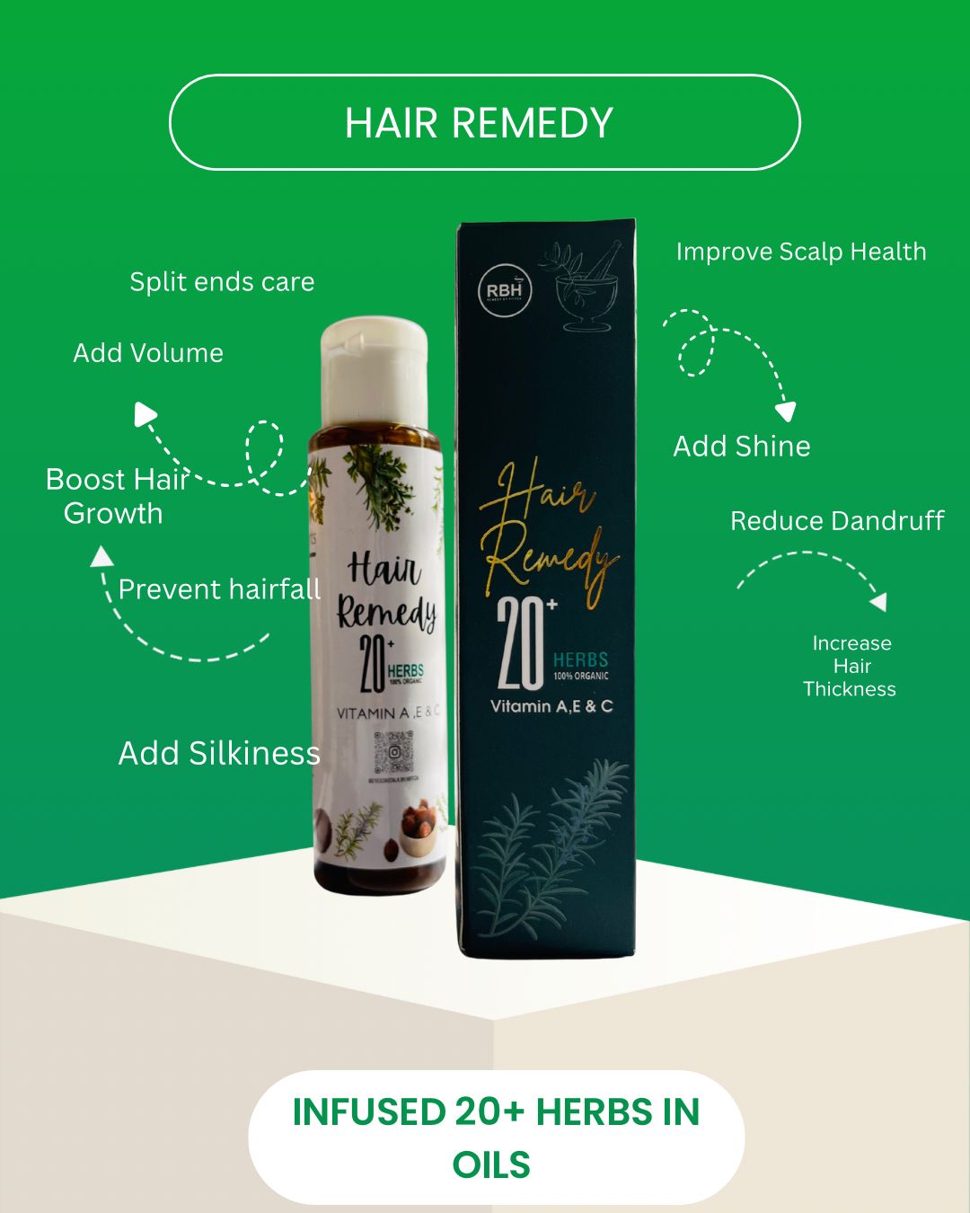 Hair Remedy Oil| Premium Quality Herbel Oil for Hairgrowth , Prevent hairfall and Dandruff | 100ml