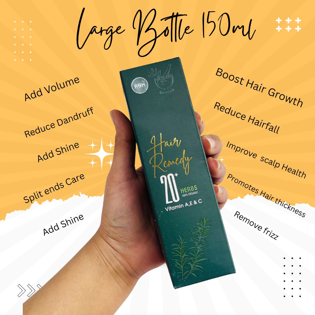 Hair Remedy  Oil | 100% organic chemical free with goodness of herbs | 150ml large Bottle with more quantiy and more care
