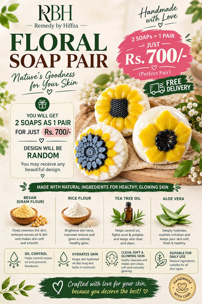 Flora Rice Soap... Glow naturally !