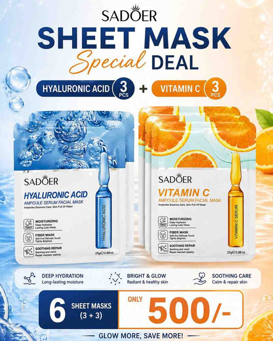 SADOER | BARI EID DEAL| 6 FACE SHEET MASKS